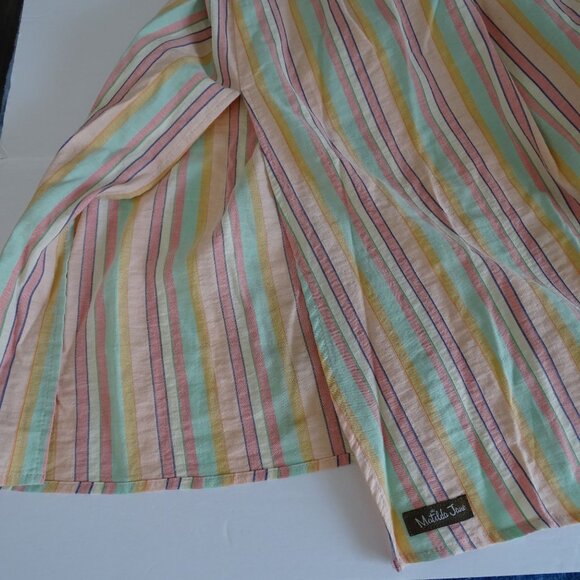Matilda Jane No Baggage Pastel Striped Maxi Dress Women Size S Easter Spring - Picture 12 of 15